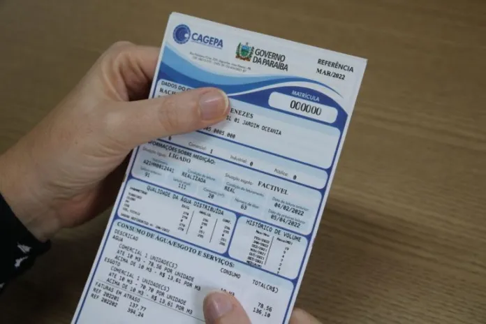 Conta de água fica mais cara na Paraíba a partir de junho; veja os novos valores