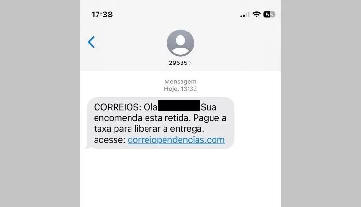 Golpe do Falso SMS de encomenda retida atinge paraibanos; Correios esclarece que não há cobrança