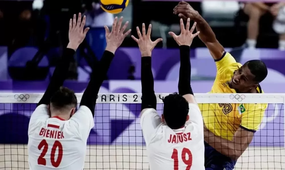 Vôlei Masculino: Brasil sofre virada da Polônia e acumula segundo revés em Paris