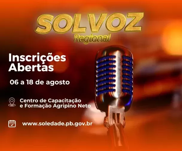 Soledade abre inscrições para o SOLVOZ Regional 2024