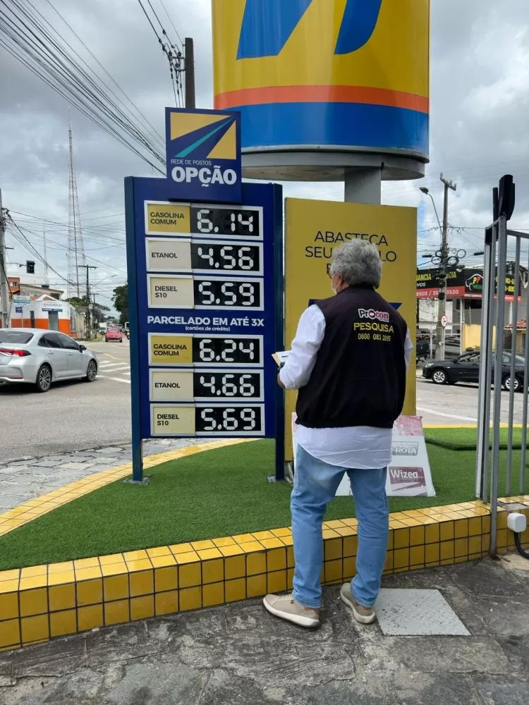 Litro da gasolina chega a custar R$ 6,19 em João Pessoa, aponta Procon