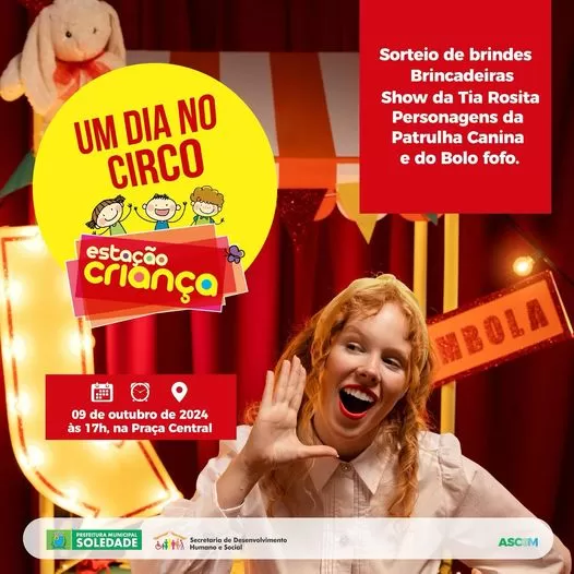 Estação Criança leva diversão às crianças de Soledade