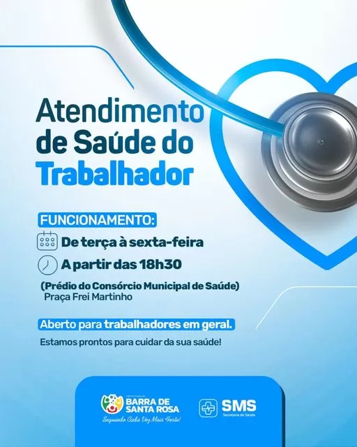 Barra de Santa Rosa se destaca com serviço de saúde do trabalhador