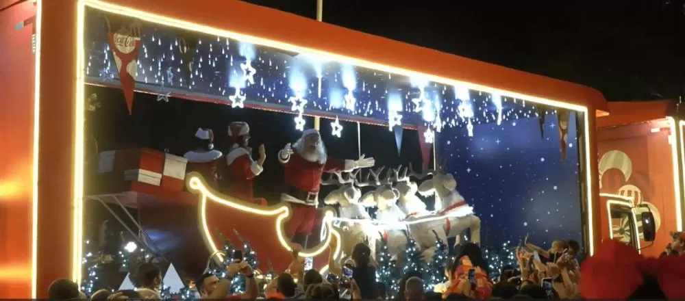 Caravana de Natal da Coca Cola vai passar em João Pessoa e Campina Grande; confira as datas