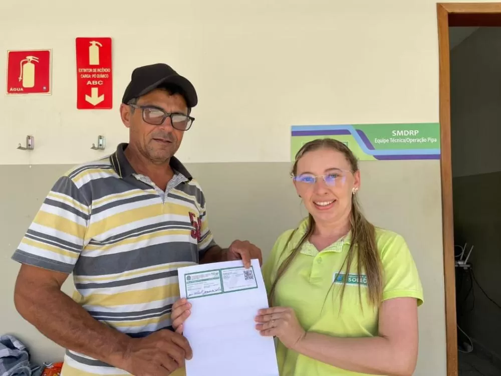 Gestão Municipal de Soledade emitiu a primeira CAF/DAP para agricultor do município. 