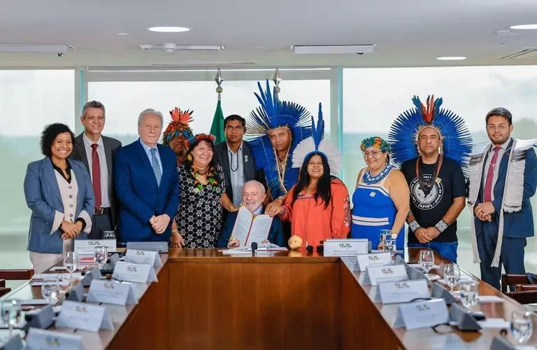 Presidente Lula homologa terra indígena Potiguara em Rio Tinto e Marcação