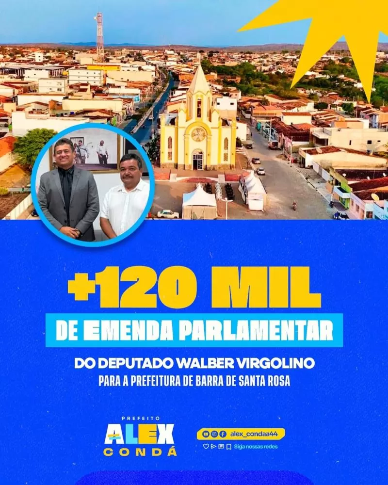 Barra de Santa Rosa recebe primeira emenda parlamentar de 2025