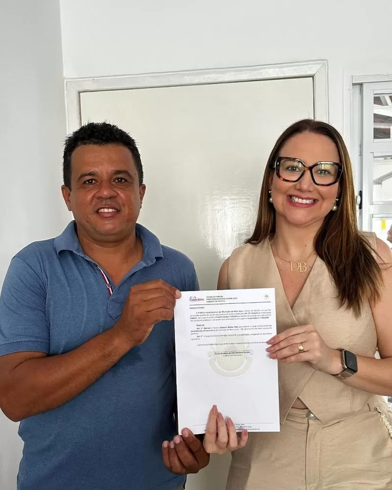 Prefeita de Bom Jesus anuncia continuidade de Geovani Matias na Secretaria de Infraestrutura