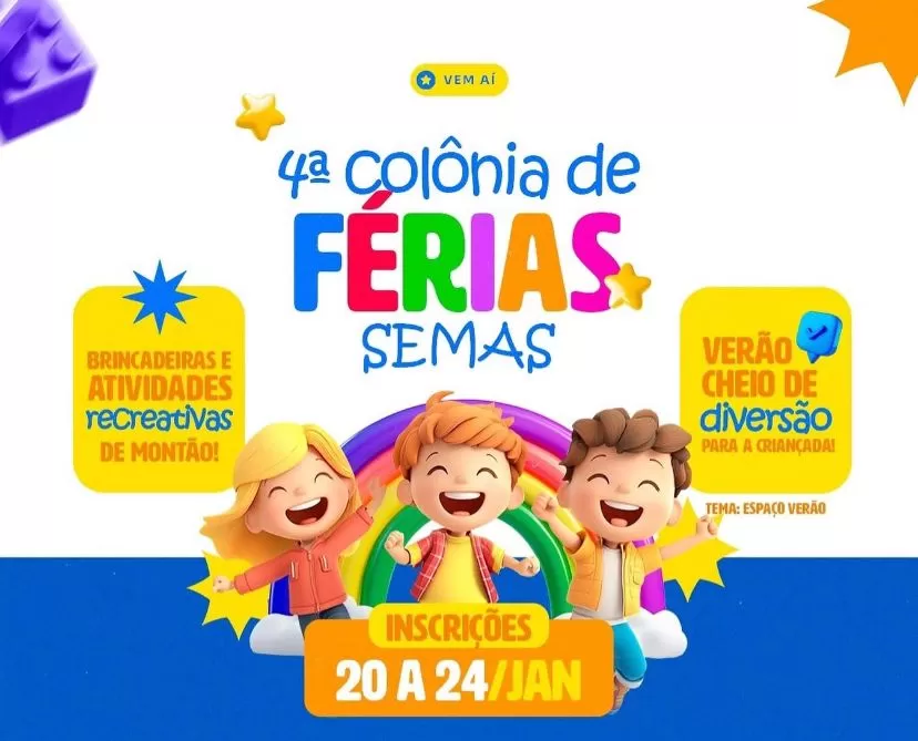 Barra de Santa Rosa abre inscrições para 4ª Colônia de Férias