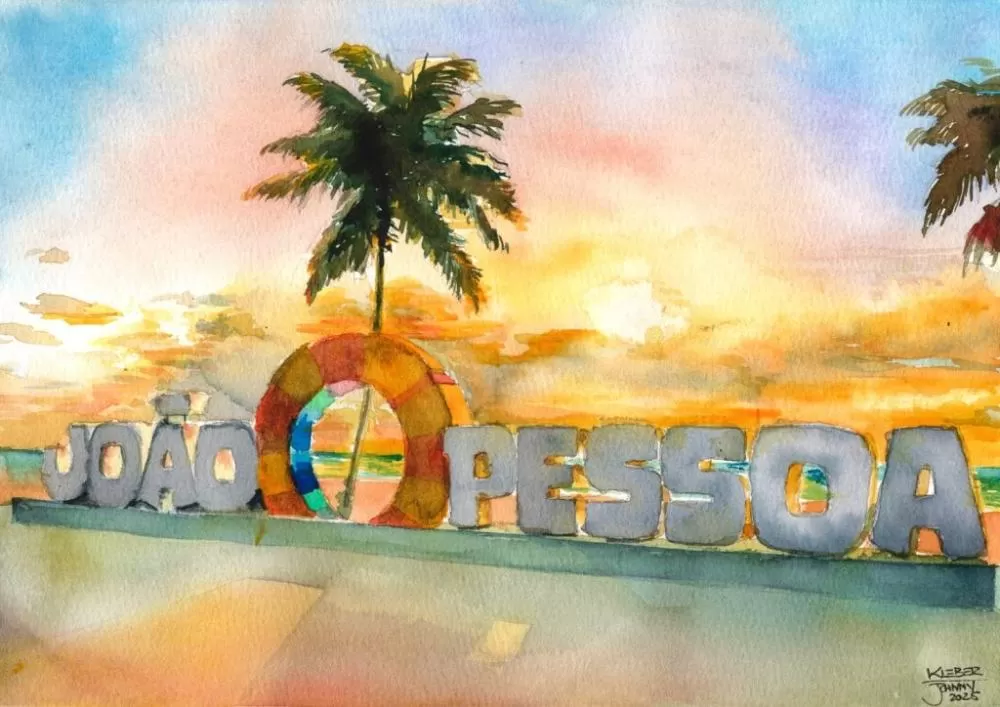 Exposição coletiva de aquarelas que reverenciam o verão na capital paraibana começa nesta quarta-feira (22)