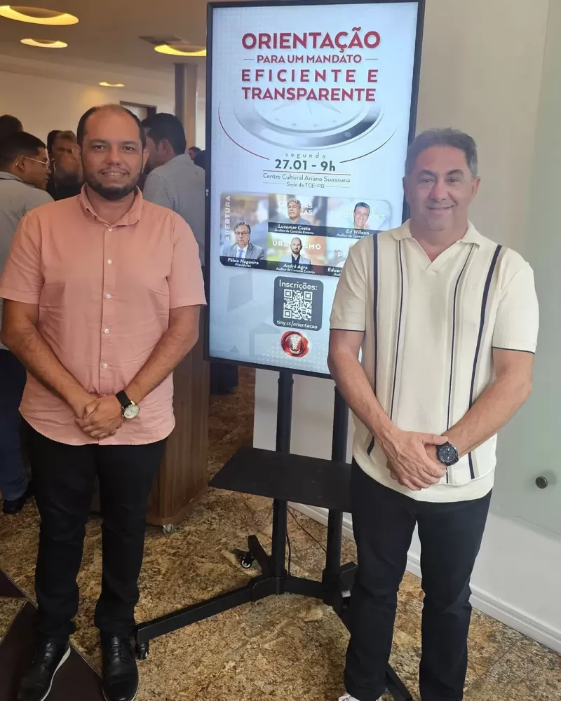 Prefeito Miranda Neto participou de treinamento no TCE-PB para aprimorar Gestão Municipal de Soledade.