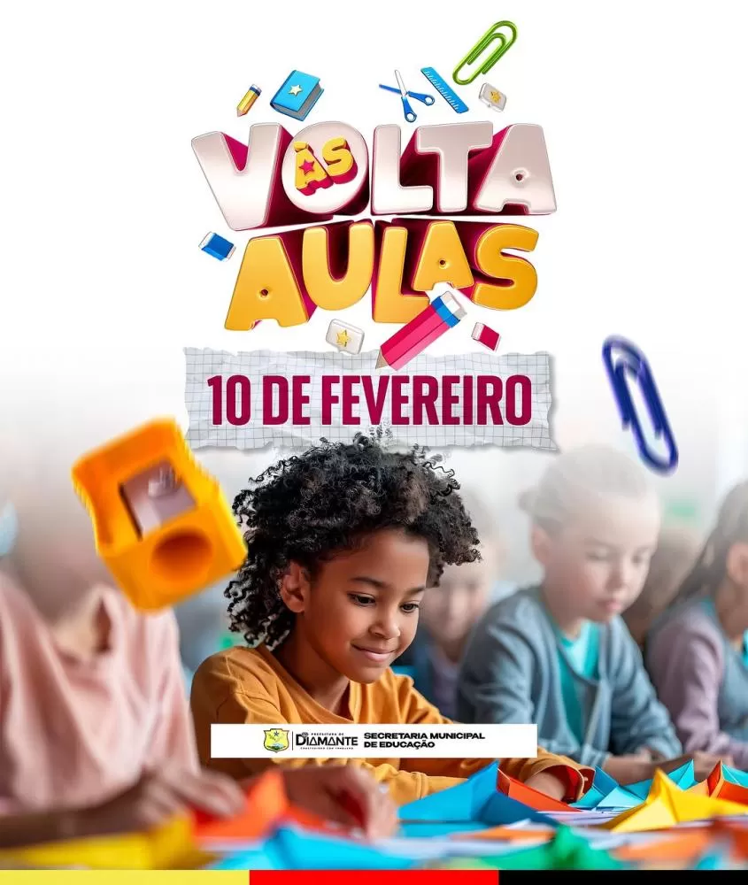 Aulas na rede municipal de Diamante começarão na próxima segunda-feira (10)