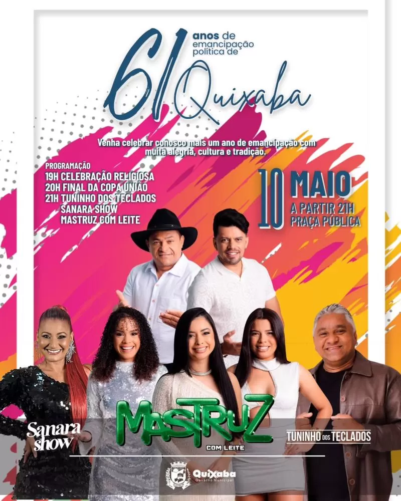 Quixaba comemora 61 anos com fé, esporte e forró em grande festa popular no dia 10 de maio