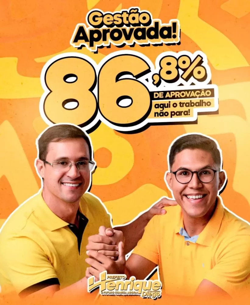 Prefeito Carlos Henrique comemora 86,8% de aprovação nos primeiros 100 dias de gestão em Areial