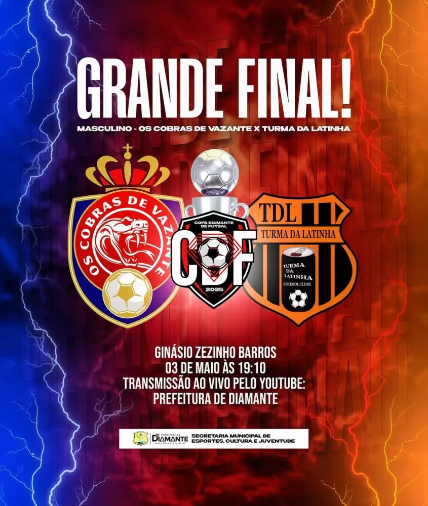 Prefeitura de Diamante promove grande final da Copa Diamante de Futsal