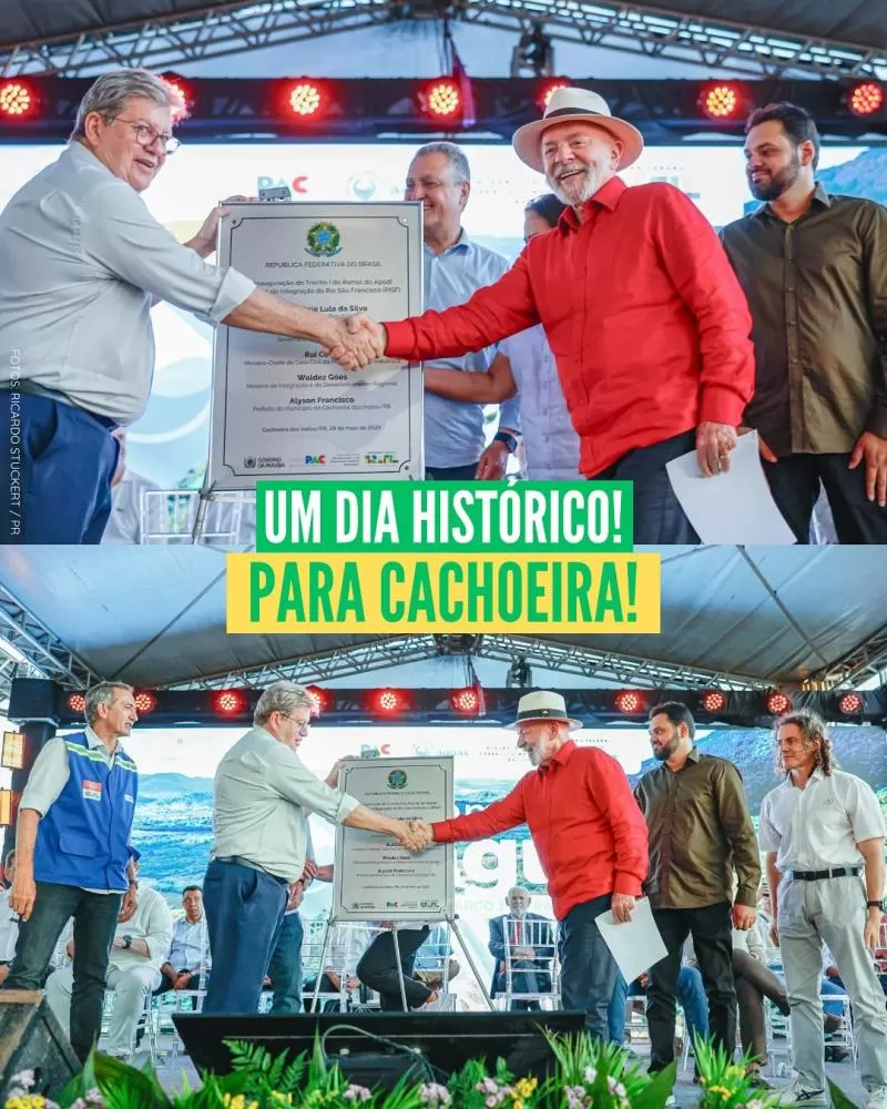 Cachoeira dos Índios recebe o presidente Lula na inauguração do Ramal do Apodi: um marco histórico para o município
