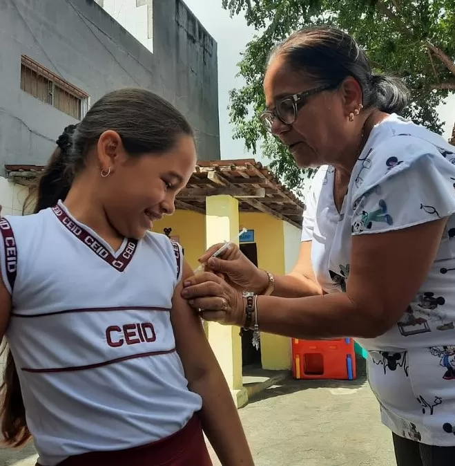 Programa Saúde na Escola leva atendimentos e ações educativas à Escola Irmã Dulce em Caldas Brandão