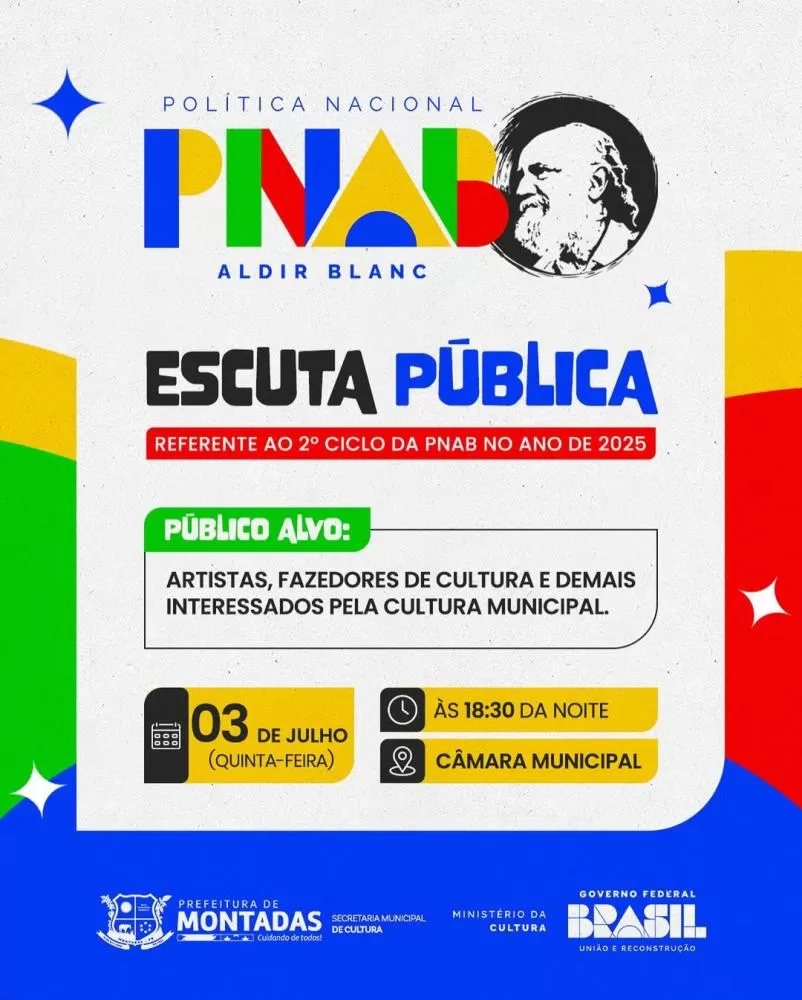 Montadas realiza Escuta Pública da PNAB 2025 nesta quinta-feira na Câmara Municipal