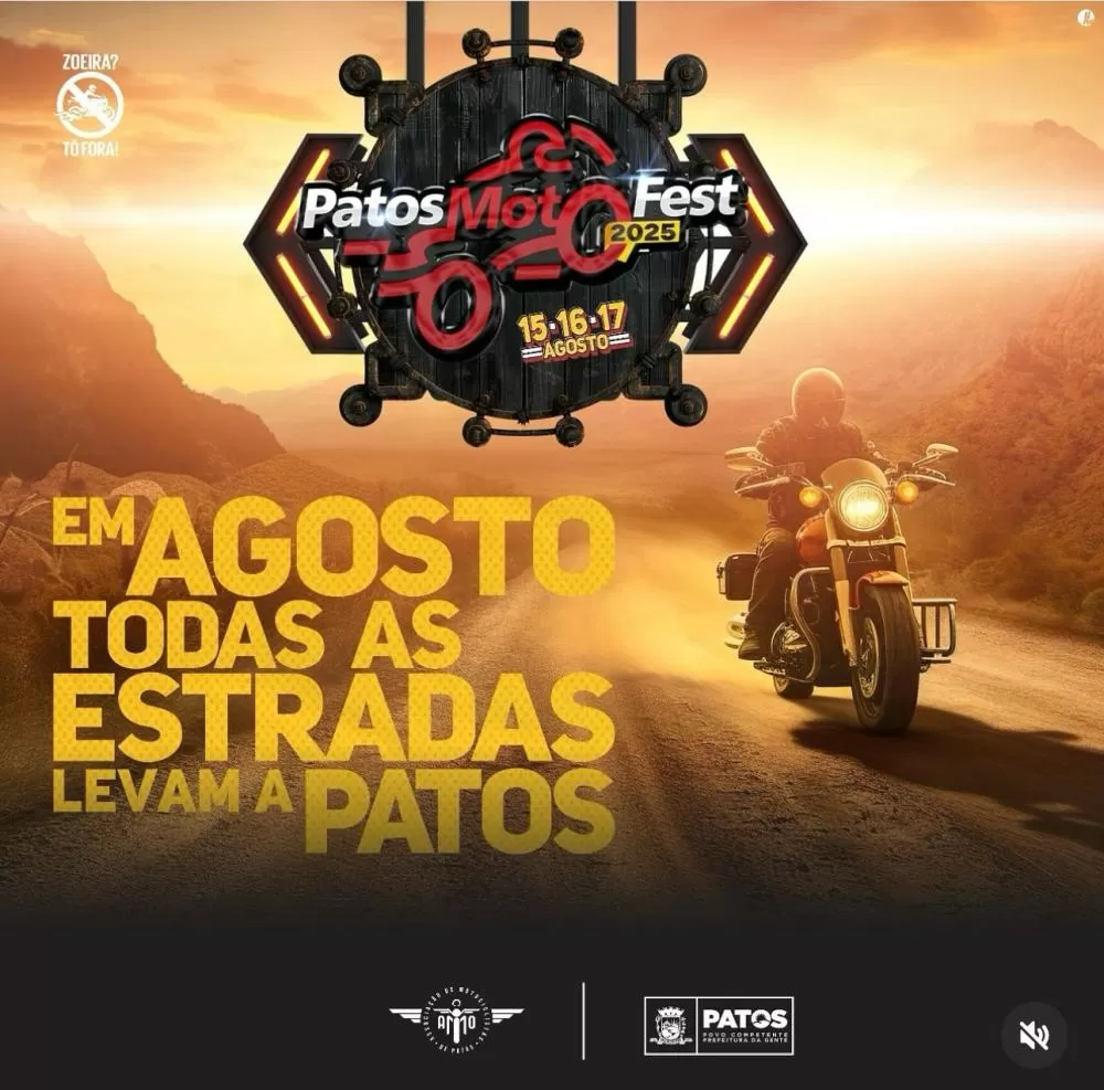 Patos Moto Fest 2025 será realizado em agosto e promete movimentar a economia local com apoio da Prefeitura
