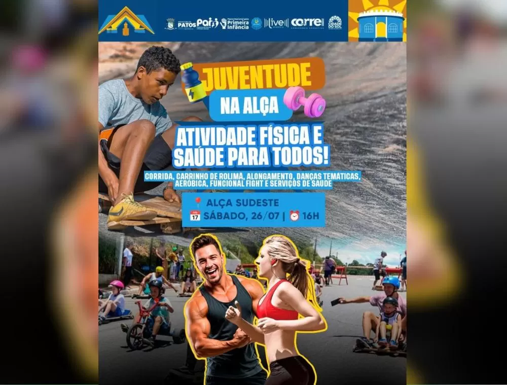 Juventude na Alça volta no dia 26 com esporte, cultura e saúde para todas as idades em Patos