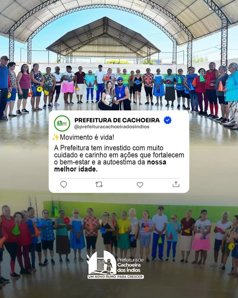 Prefeitura de Cachoeira dos Índios promove ações para qualidade de vida na terceira idade