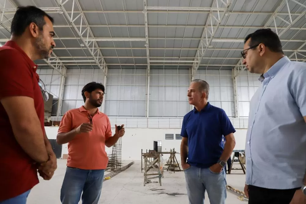 Prefeito Nabor Wanderley visita obras do Centro de Iniciação ao Esporte e anuncia entrega para 7 de agosto