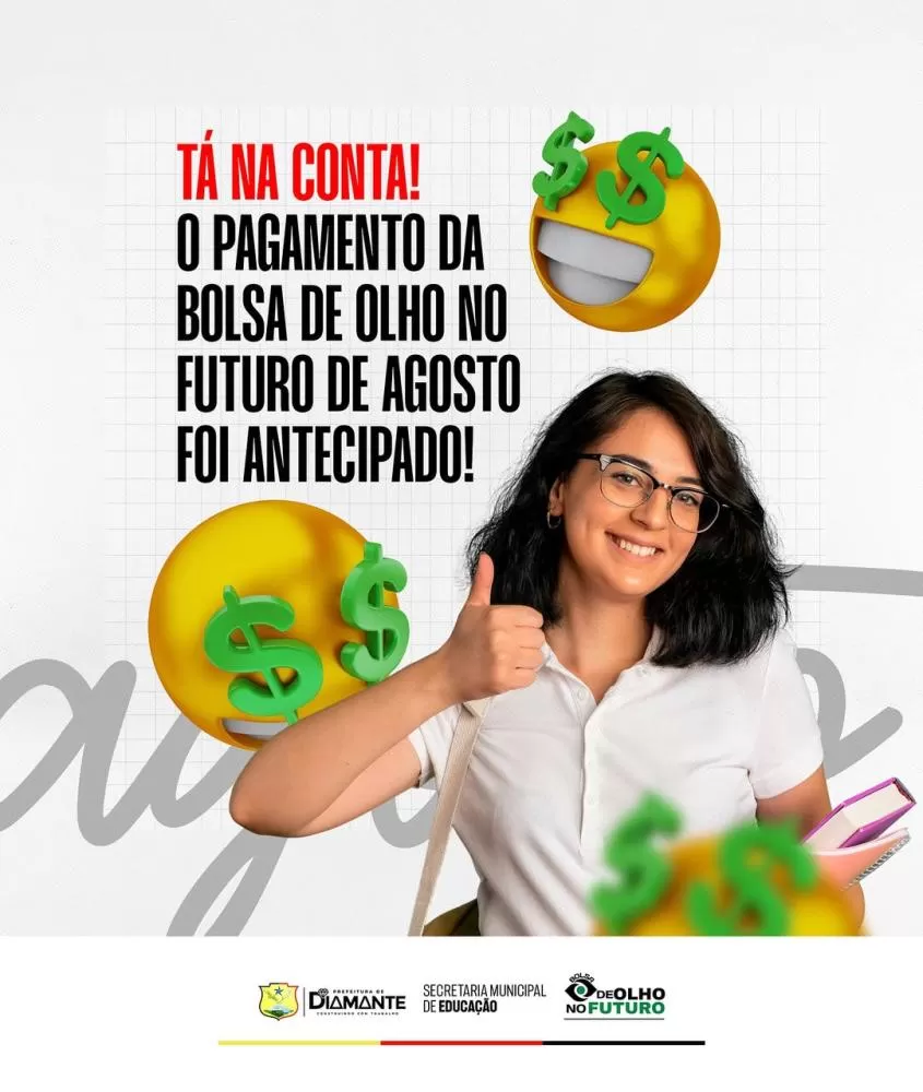Prefeitura de Diamante antecipa pagamento da Bolsa De Olho no Futuro e reforça apoio aos universitários