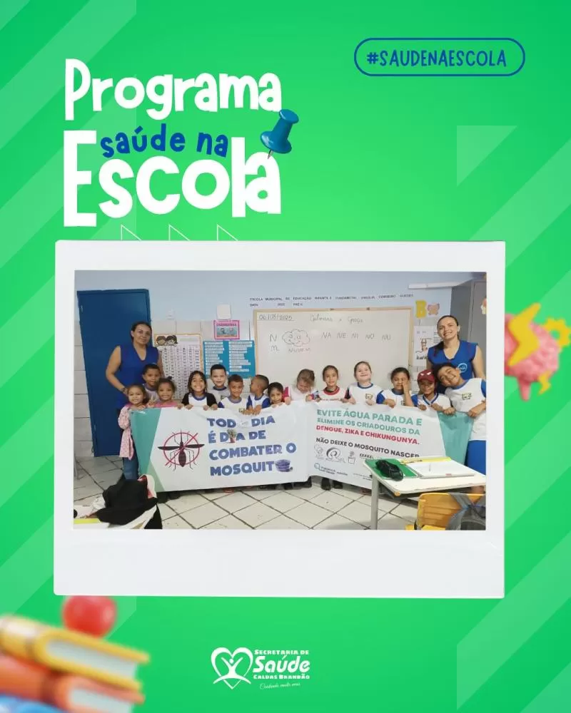 Saúde na Escola leva atendimentos e prevenção aos alunos de Caldas Brandão