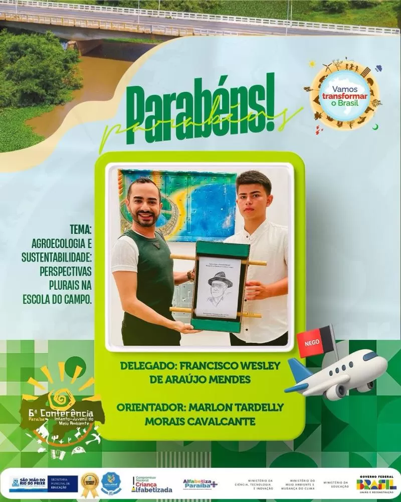 Prefeitura de São João do Rio do Peixe leva projeto de agroecologia à Conferência Nacional Infantojuvenil pelo Meio Ambiente