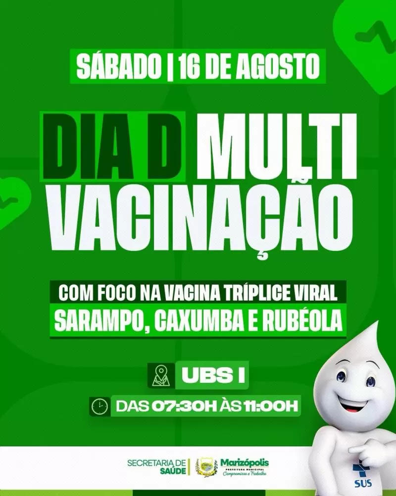 Marizópolis realiza Dia D de Multivacinação neste sábado (16)