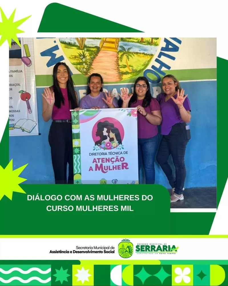 Agosto Lilás em Serraria: Roda de diálogo fortalece mulheres do Curso Mulheres Mil