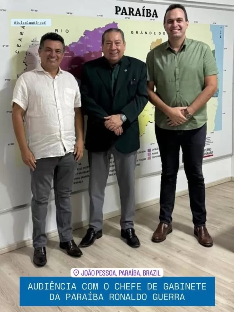 Prefeito de São João do Rio do Peixe discute projetos com chefe de gabinete do Governo da Paraíba