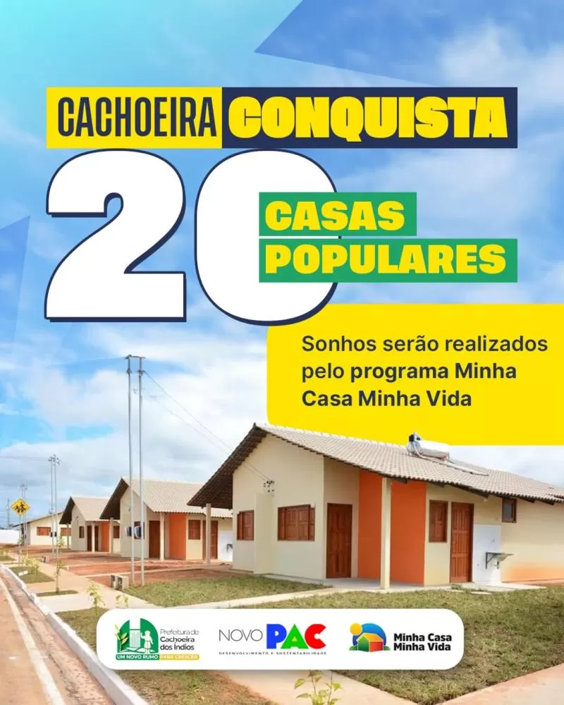 Cachoeira dos Índios é contemplada com 20 novas casas populares pelo Minha Casa Minha Vida