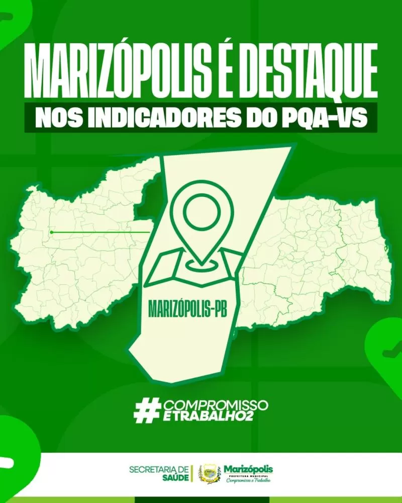 Marizópolis atinge 100% dos indicadores do PQA-VS e se destaca na saúde pública