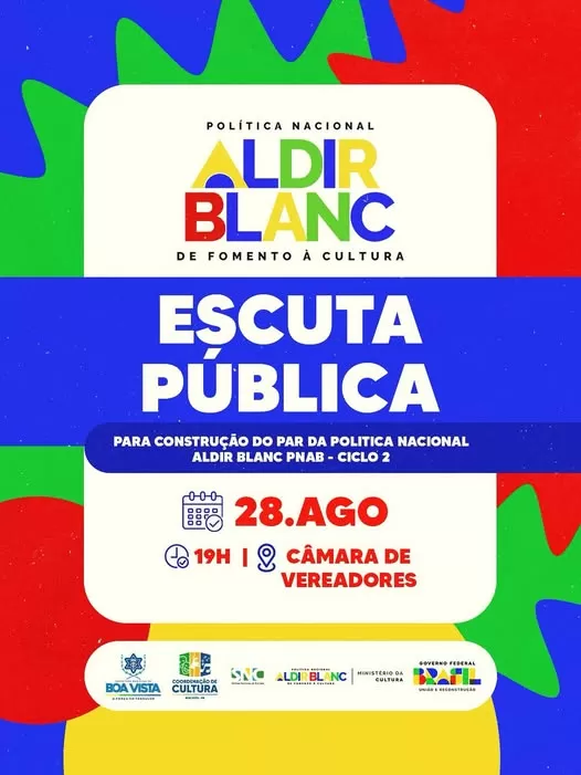 Boa Vista realiza escuta pública da Política Nacional Aldir Blanc