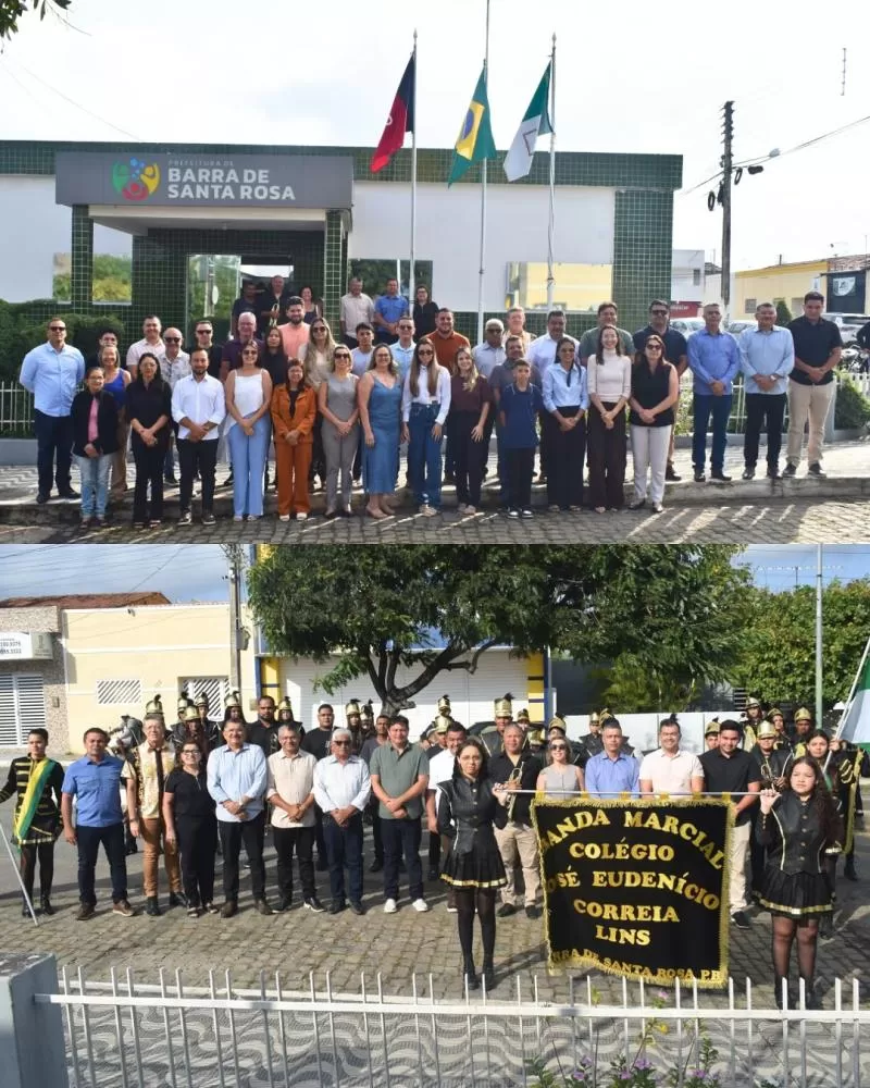 Barra de Santa Rosa celebra o 7 de Setembro com cerimônia de hasteamento e programação cívica