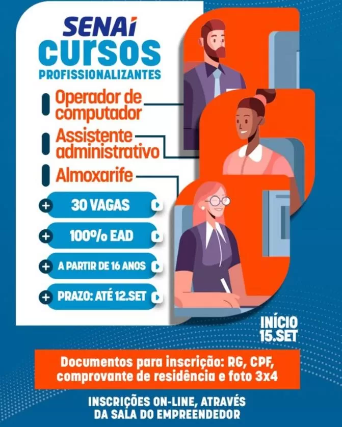 Boa Vista abre inscrições para cursos profissionalizantes em parceria com o Senai