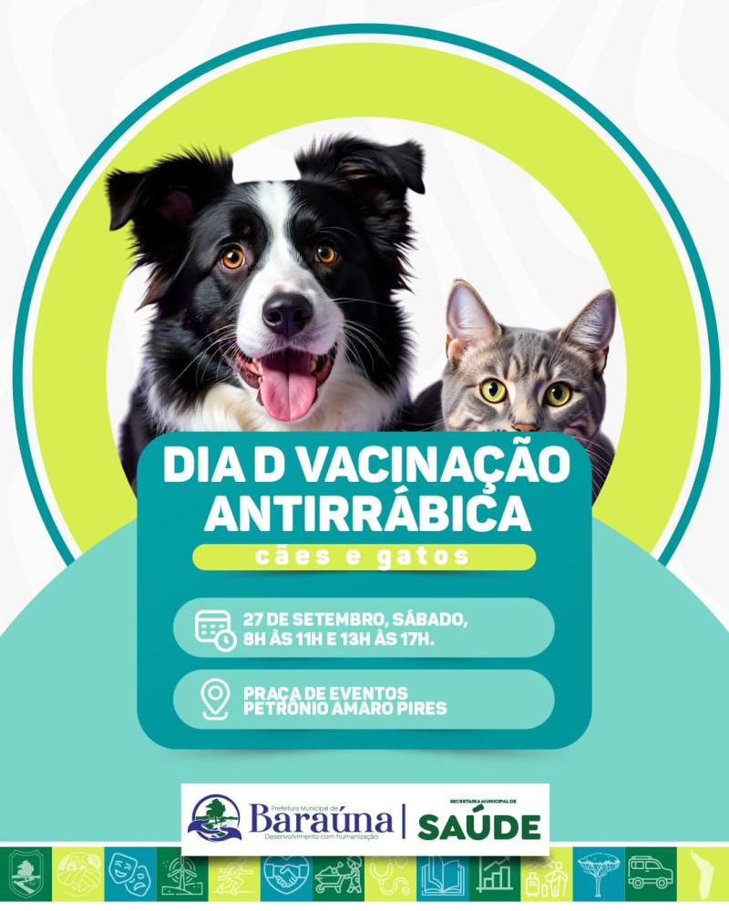 Baraúna realiza Dia D da Campanha Antirrábica para cães e gatos