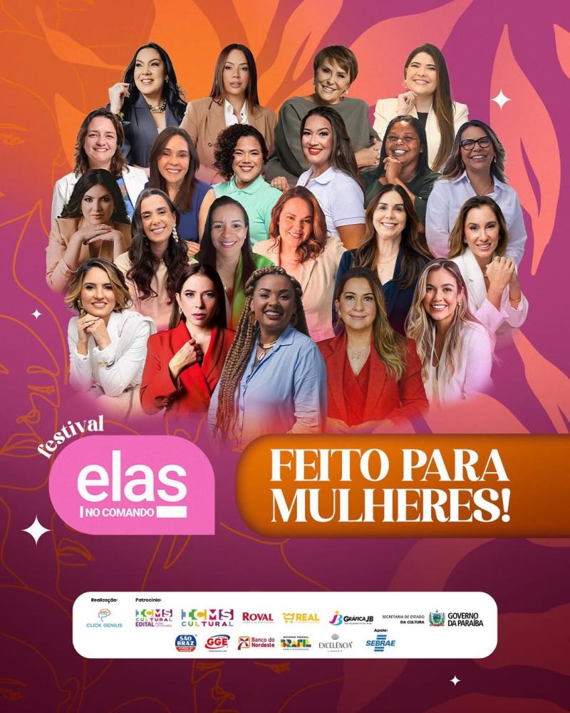 Contagem regressiva para o Festival Elas no Comando 2025 em João Pessoa