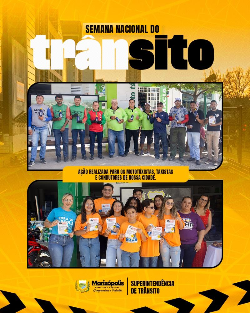 Marizópolis reforça conscientização no trânsito durante Semana Nacional