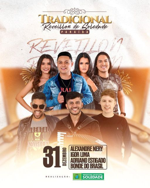 Prefeitura de Soledade traz Bonde do Brasil em seu Tradicional Réveillon 