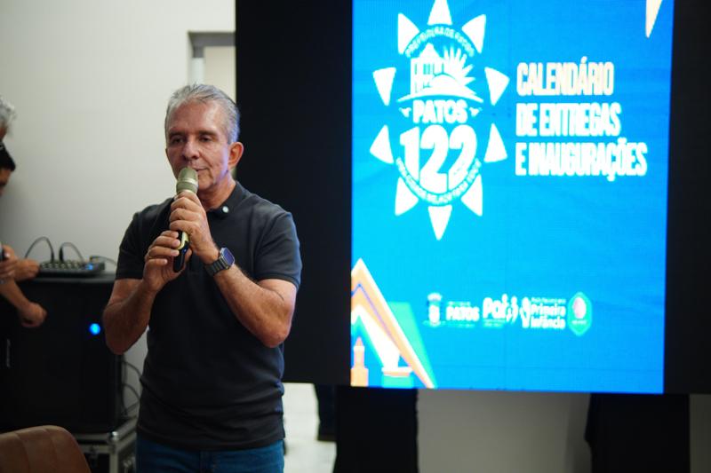 Prefeito anuncia calendário de inaugurações em alusão aos 122 anos de Patos 
