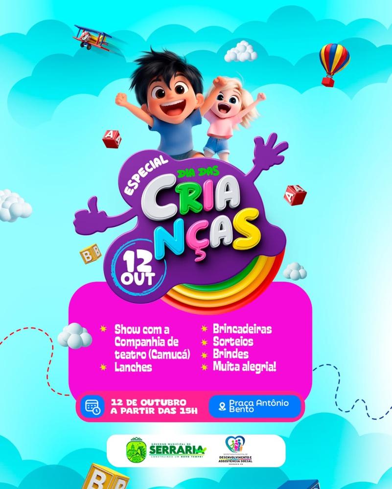 Serraria prepara grande festa para o Dia das Crianças