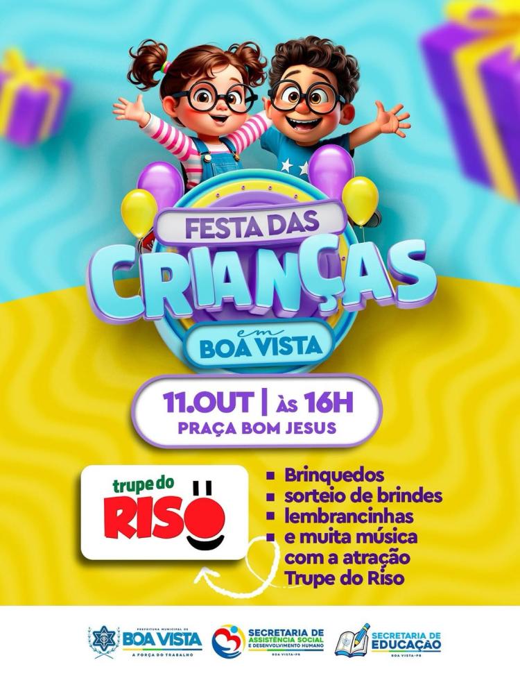 Prefeitura de Boa Vista prepara festa especial para o Dia das Crianças