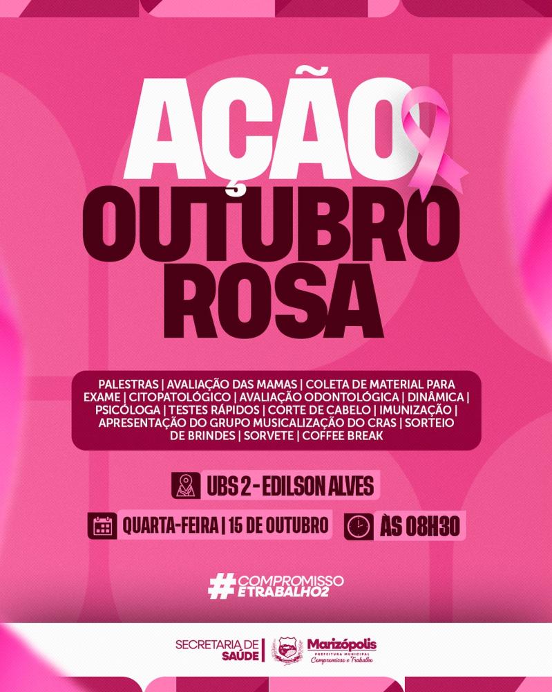 Prefeitura de Marizópolis realiza grande ação do Outubro Rosa nesta quarta-feira(15)