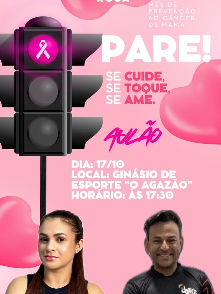 Prefeitura de Passagem realiza Aulão Especial na próxima sexta-feira (17) em apoio à Campanha Outubro Rosa