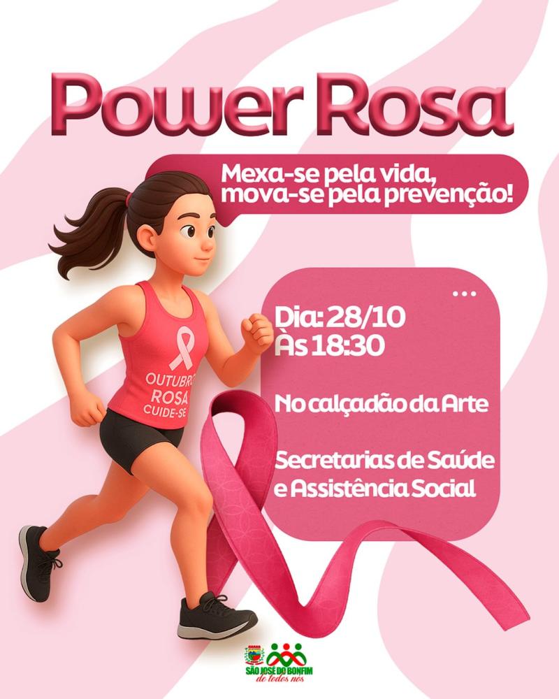 Prefeitura de São José do Bonfim realiza “Power Rosa” no dia 28 de outubro