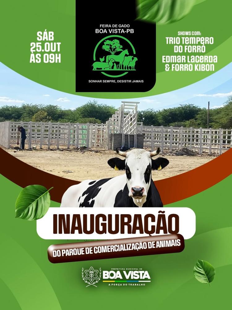 Boa Vista inaugura novo Parque de Comercialização de Animais neste sábado