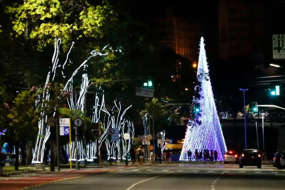João Pessoa acende iluminação natalina no dia 31 com árvore interativa e Casa do Papai Noel na Lagoa