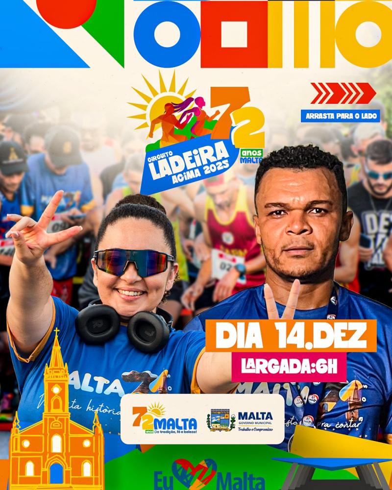Corrida “Ladeira Acima” agita Malta; inscrições abertas até 21 de novembro